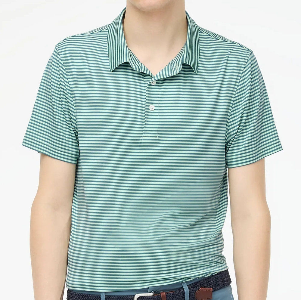J. Crew  Striped Performance Polo Shirt New Size XL